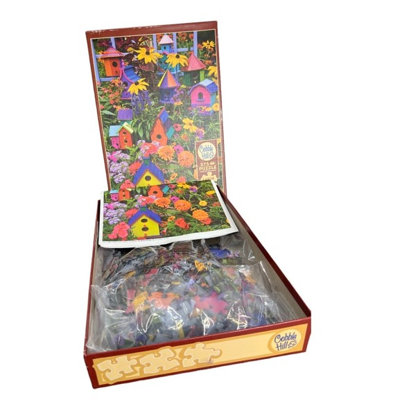 Birdhouses Jigsaw Puzzle Large 275 pieces Cobble Hill 18" x 24" - Picture 2 of 6
